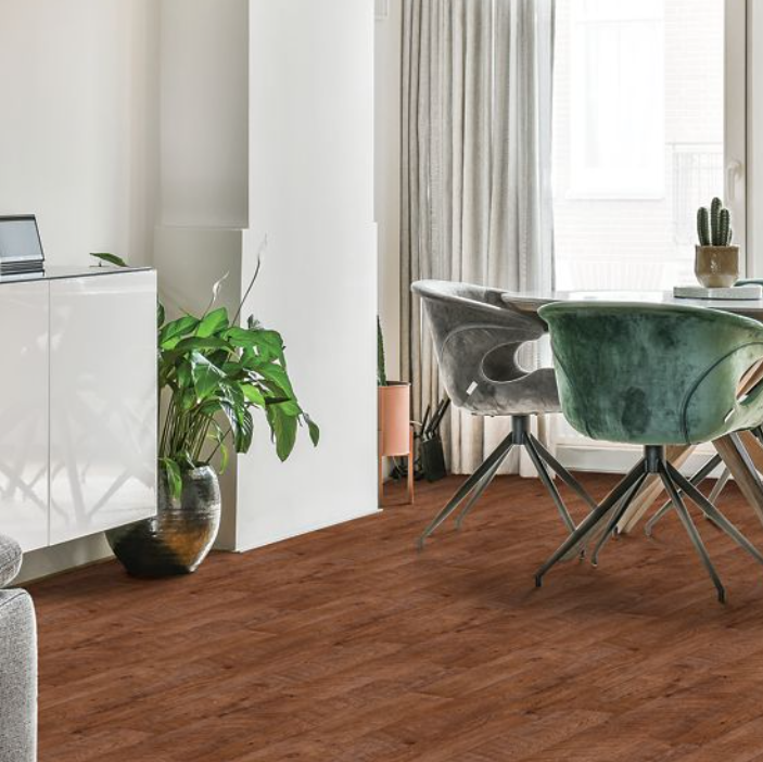 Modern Dining Room with LVT flooring