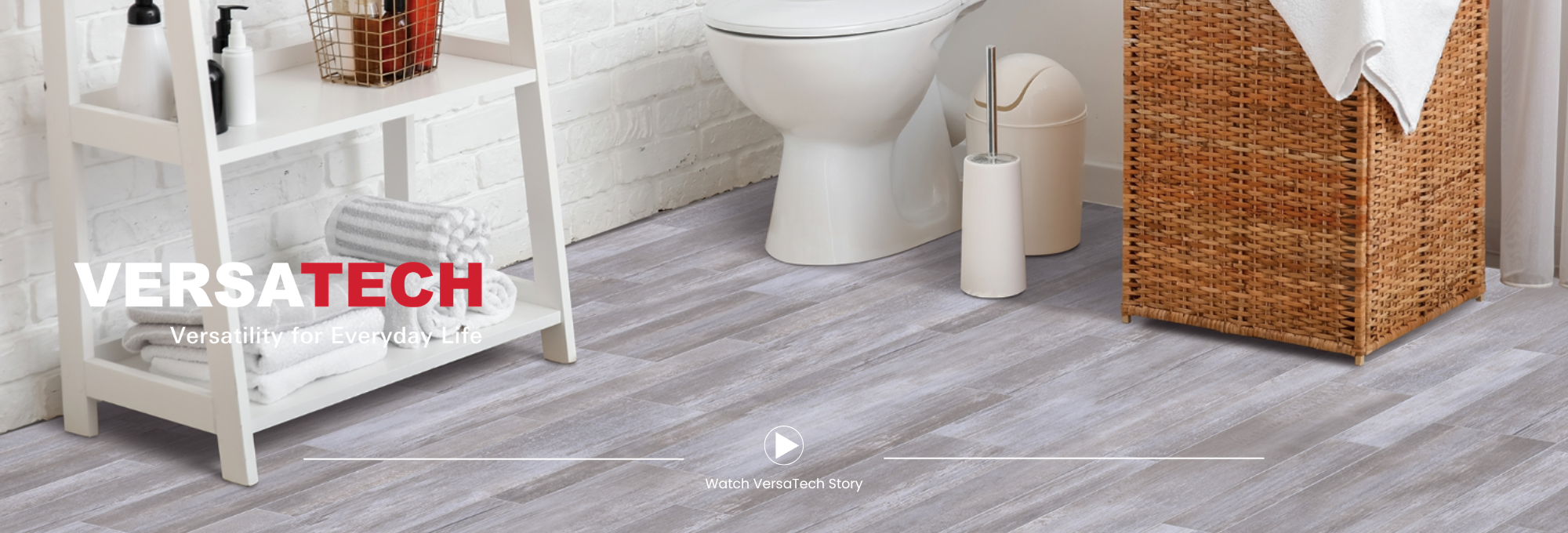 VersaTech flooring in a bright bathroom